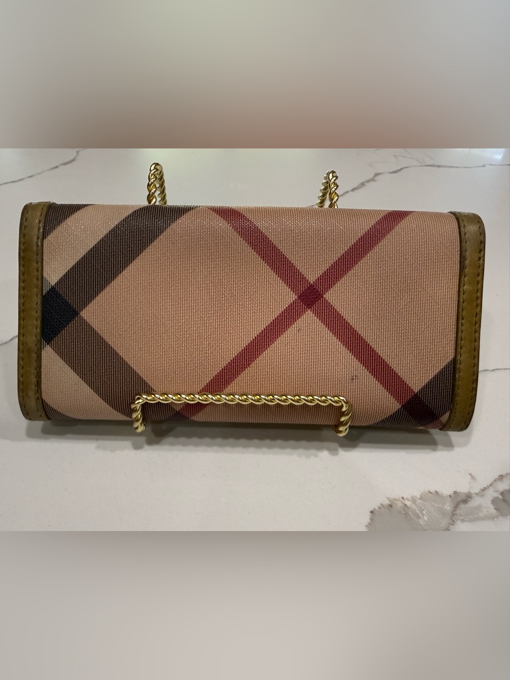 Burberry House Check Studded Continental Flap Wallet - Picture 4 of 4